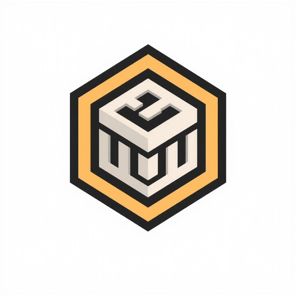 Abstract icon of a shield or a solid block, symbolizing reliability and security.