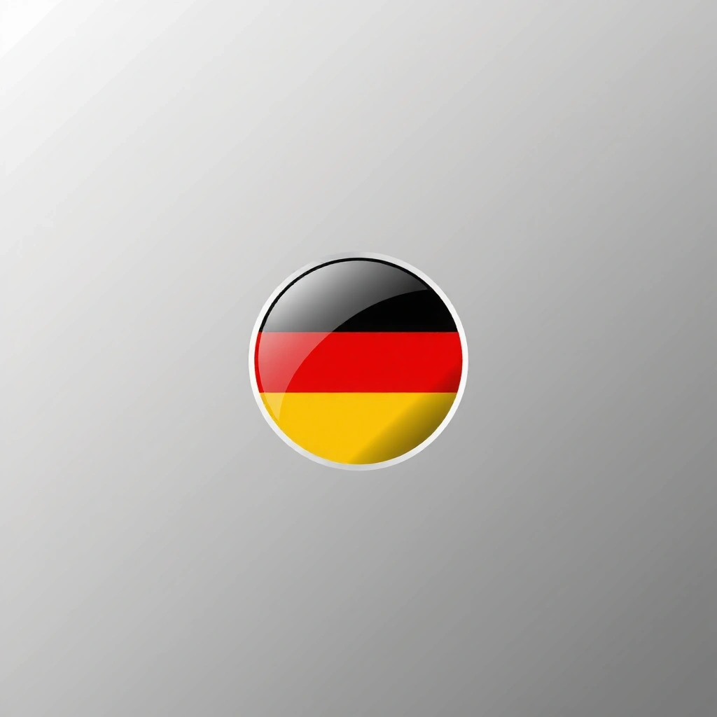 Icon representing German flag or cultural elements combined with technology.